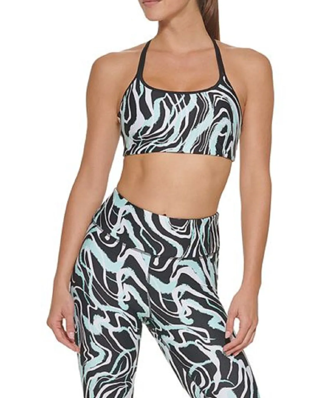 DKNY Women's Sport Marble Print 7/8 Leggings Blue Size Small sold by Ruumur product image thumbnail 2