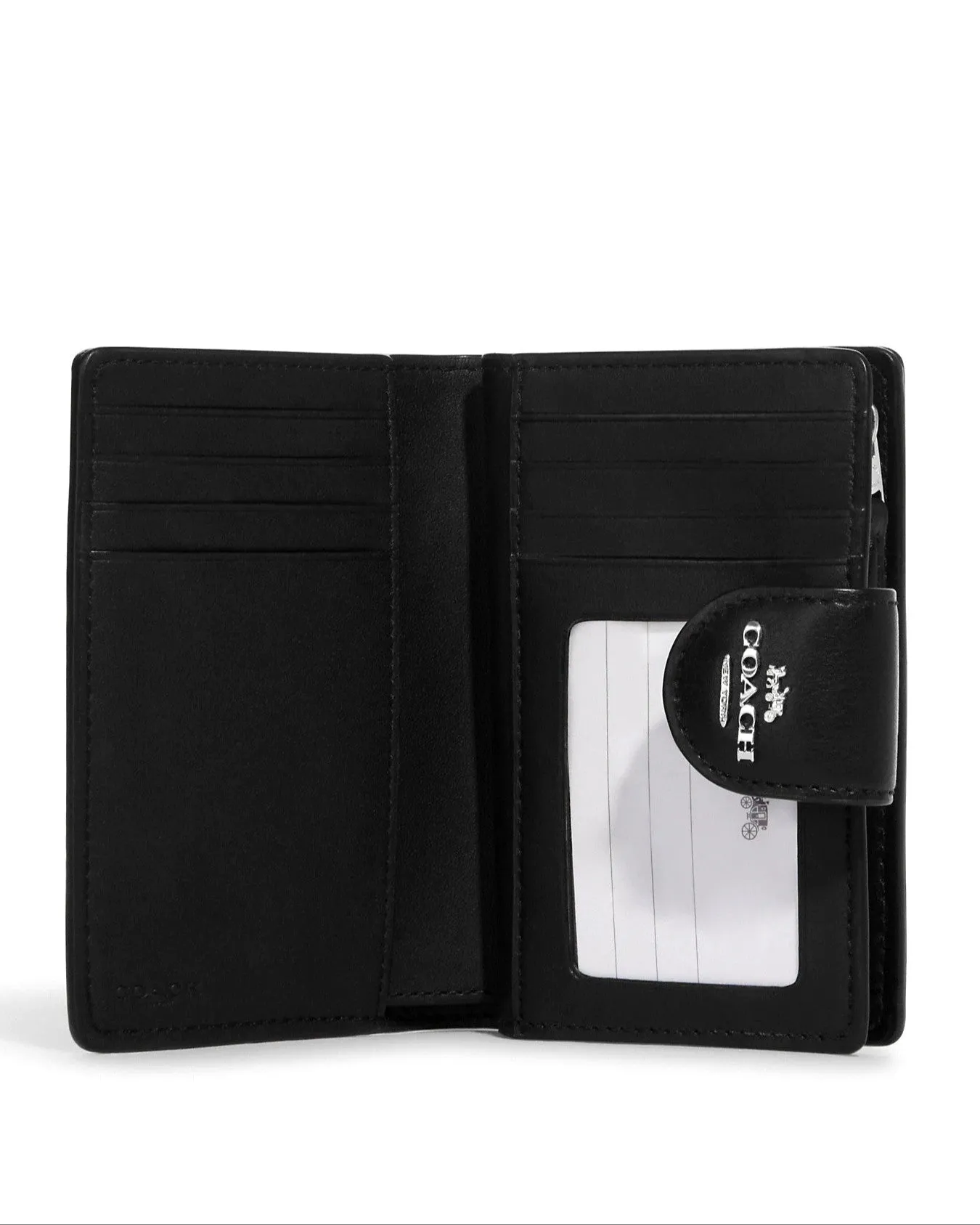 Coach Women's Black & Chalk Multi Medium Corner Zip Wallet With Spotted Animal Print sold by Ruumur product image thumbnail 2