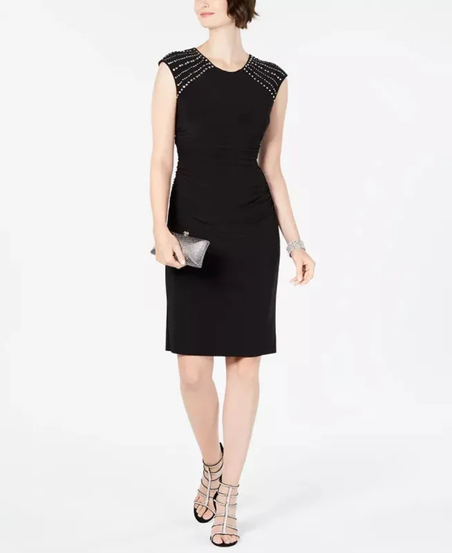 Jessica Howard Women's Embellished Sheath Dress Black Size 6 sold by Ruumur