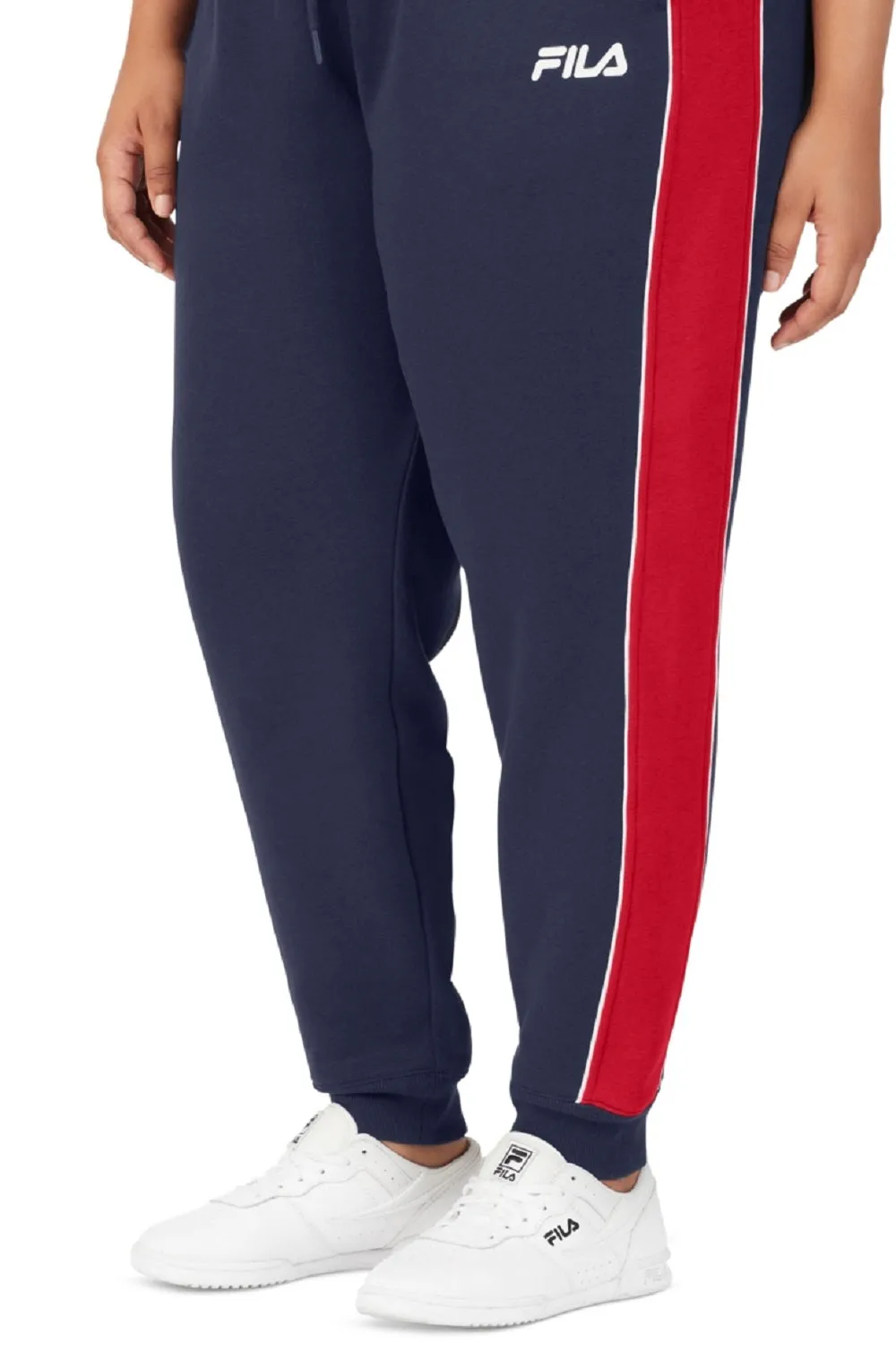 Fila Women's Vigor Mid Rise Colorblocked Fleece Joggers Blue Size 2X sold by Ruumur product image thumbnail 3