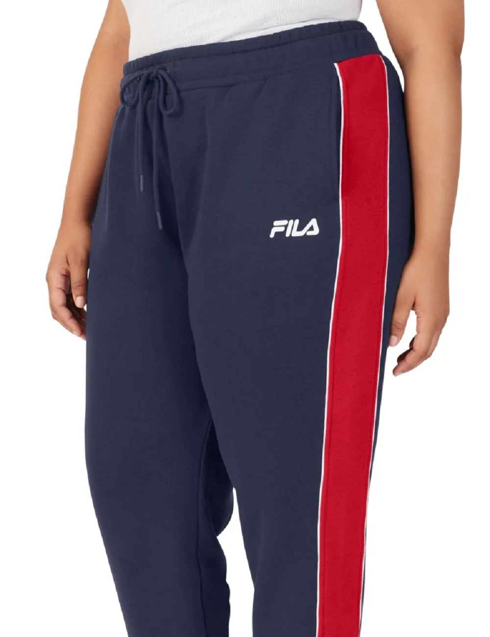 Fila Women's Vigor Mid Rise Colorblocked Fleece Joggers Blue Size 2X sold by Ruumur product image thumbnail 2