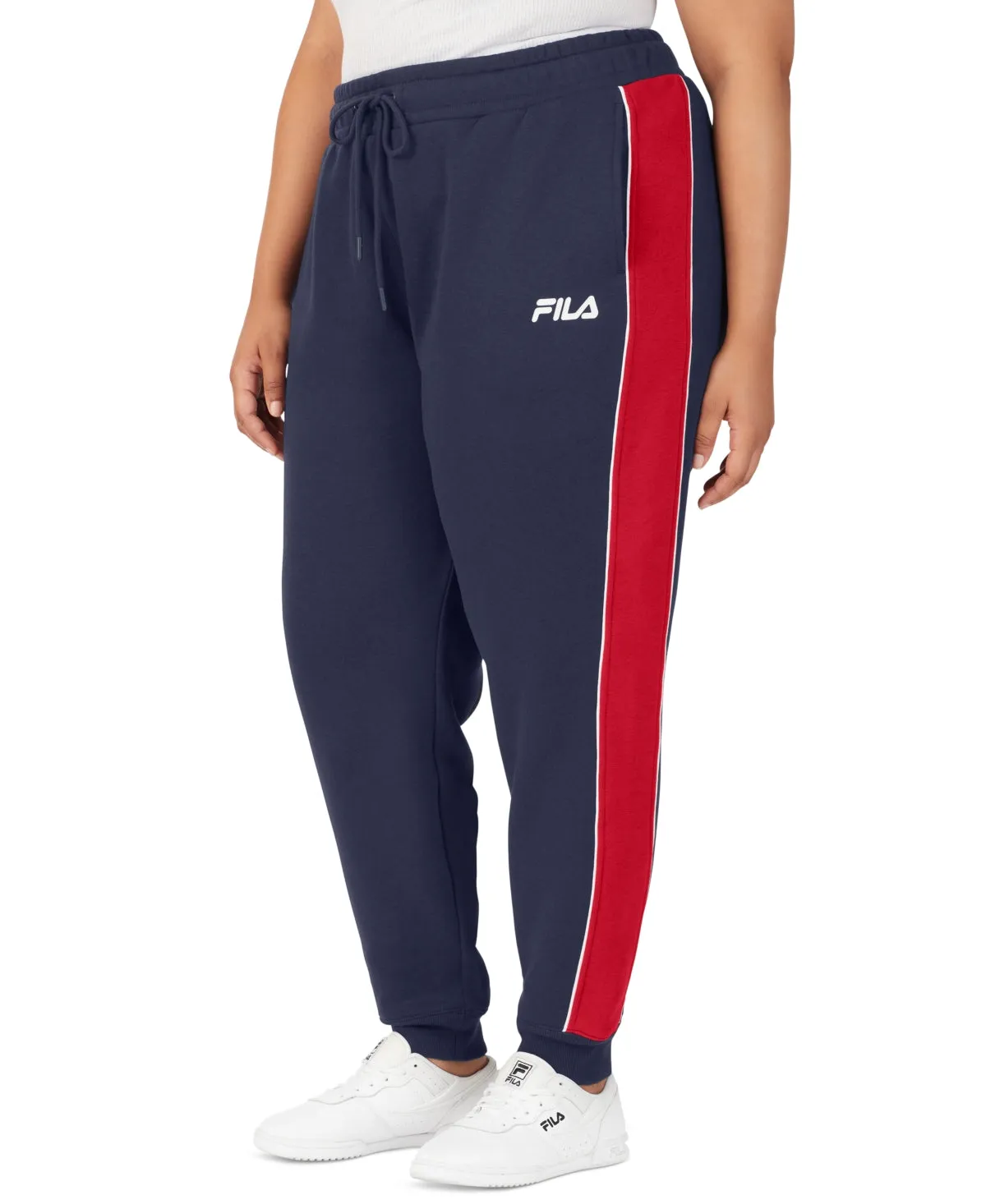 Fila Women's Vigor Mid Rise Colorblocked Fleece Joggers Blue Size 2X sold by Ruumur