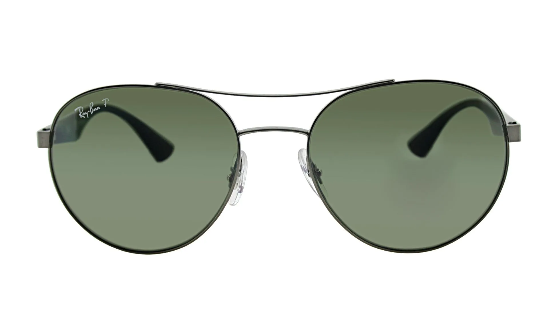 Ray Ban Gunmetal ; Black Sunglasses with Green Classic Lenses-RB_3536_029/9A_55mm sold by Ruumur