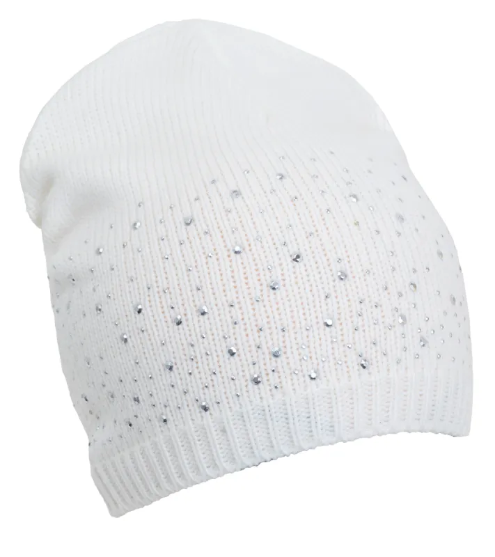 Rebecca and Rifka Knitted Galaxy Stone-Detailed Beanie(BW-102-IV) sold by Ruumur