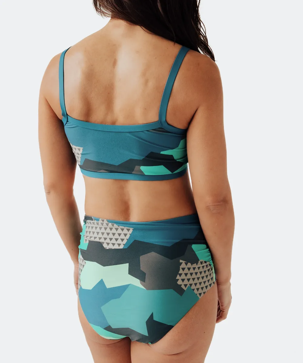 Women's Colorful Camo High Rise Bikini Bottom sold by Ruumur product image thumbnail 2