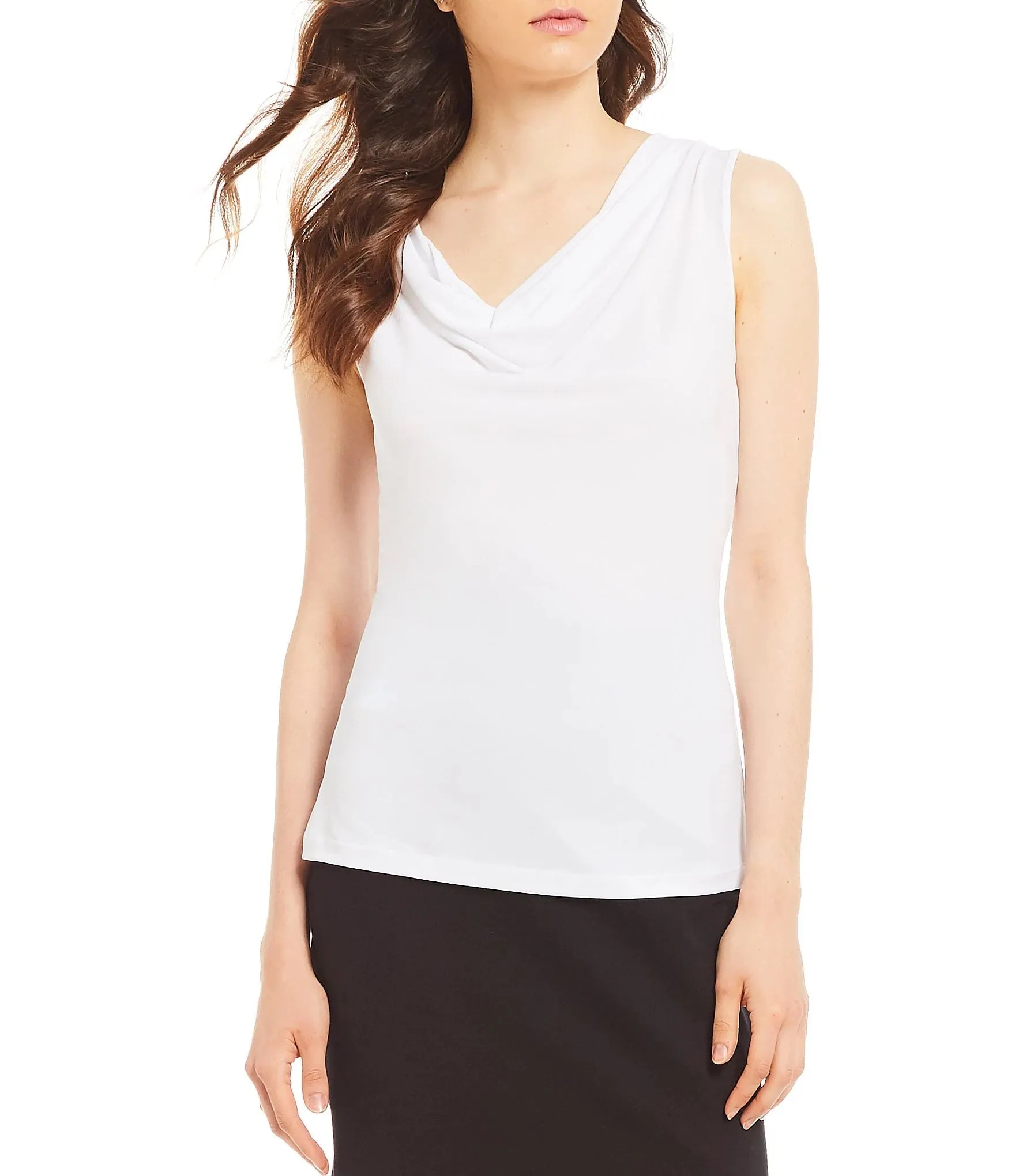 Calvin Klein Women's Cowl-Neck Top White Size Large sold by Ruumur