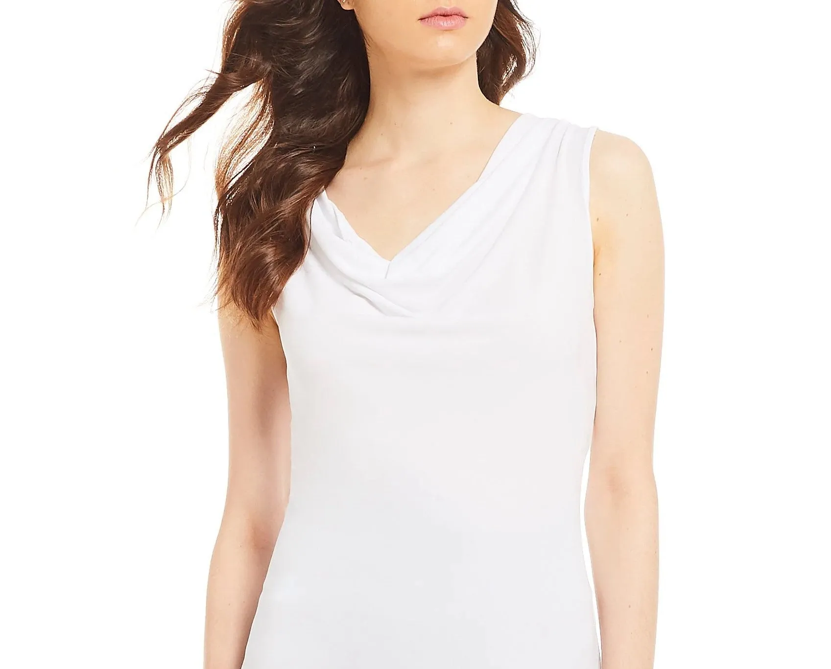Calvin Klein Women's Cowl-Neck Top White Size Large sold by Ruumur product image thumbnail 2