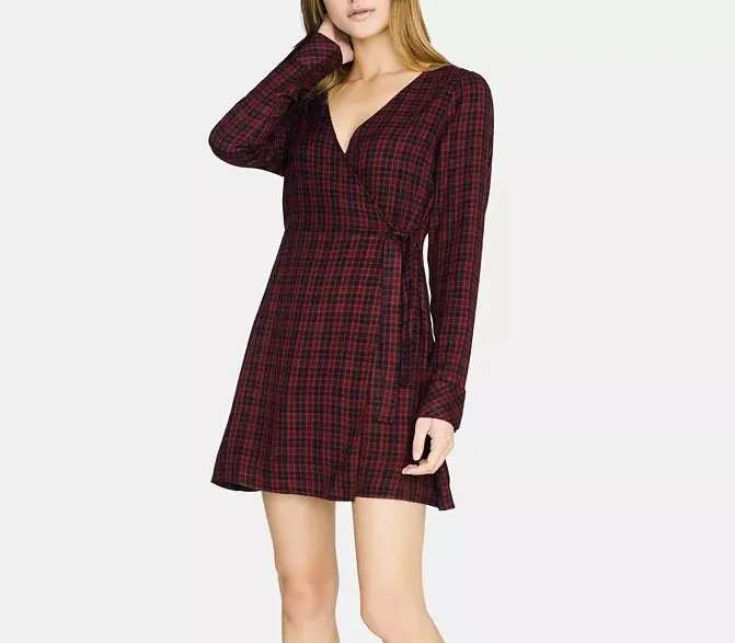 Sanctuary Women's Upbeat Faux Wrap Plaid Party Dress Red & Black Size 12 sold by Ruumur product image thumbnail 2