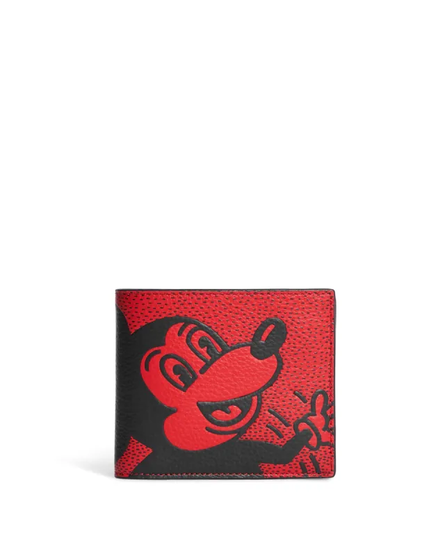 Coach Women's Red & Black Multi Disney Mickey Mouse X Keith Haring 3 In 1 Wallet sold by Ruumur
