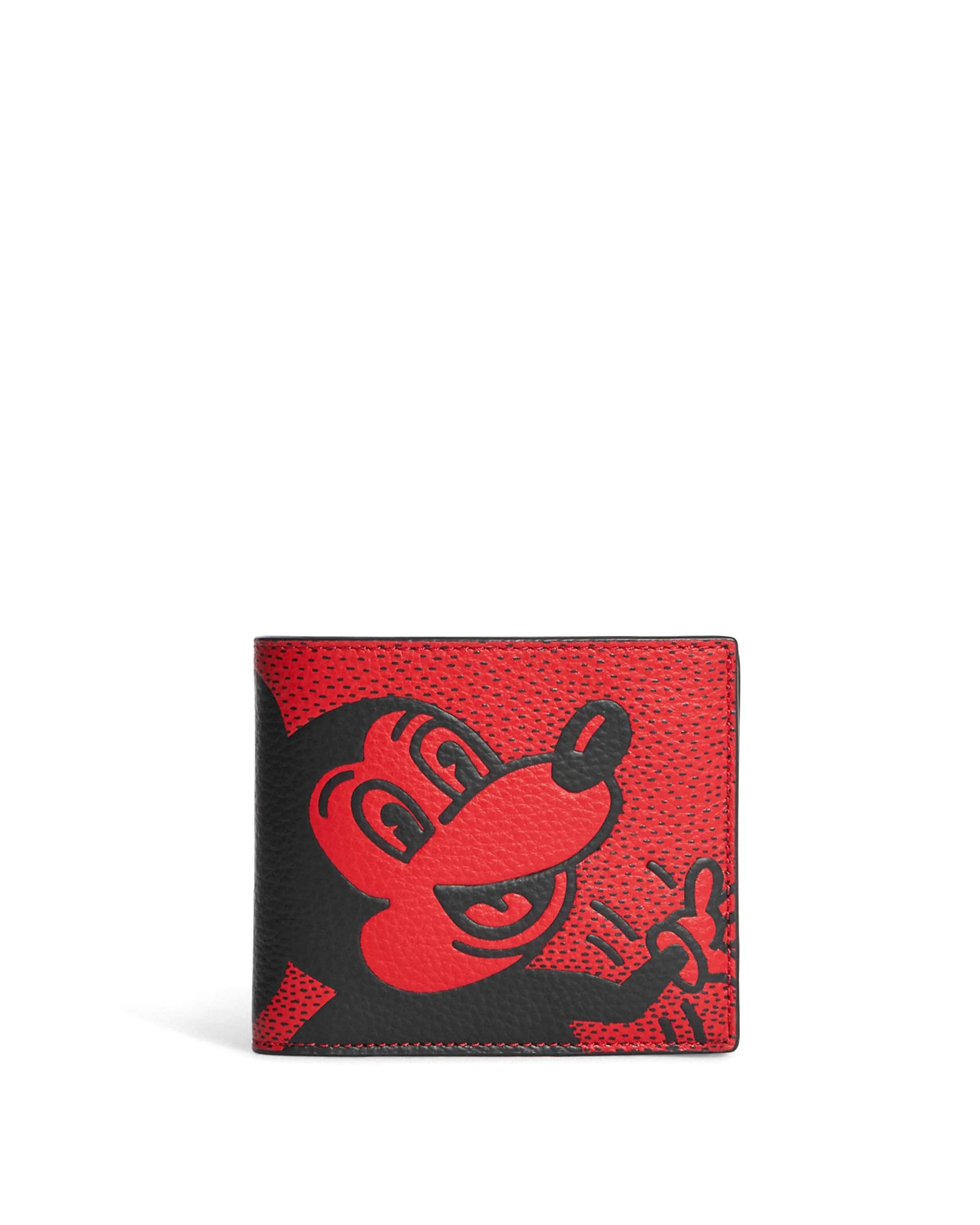 Coach Women's Red & Black Multi Disney Mickey Mouse X Keith Haring 3 In 1 Wallet sold by Ruumur