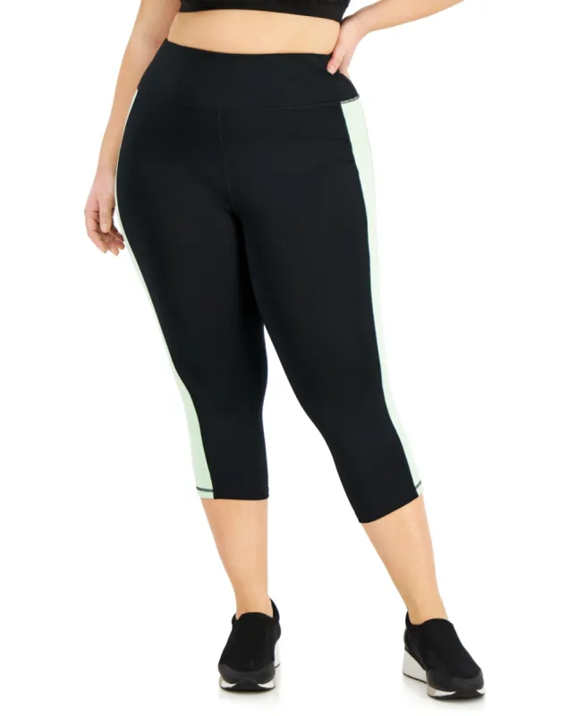 ID Ideology Women's Colorblocked Capri Leggings Green Size 1X sold by Ruumur