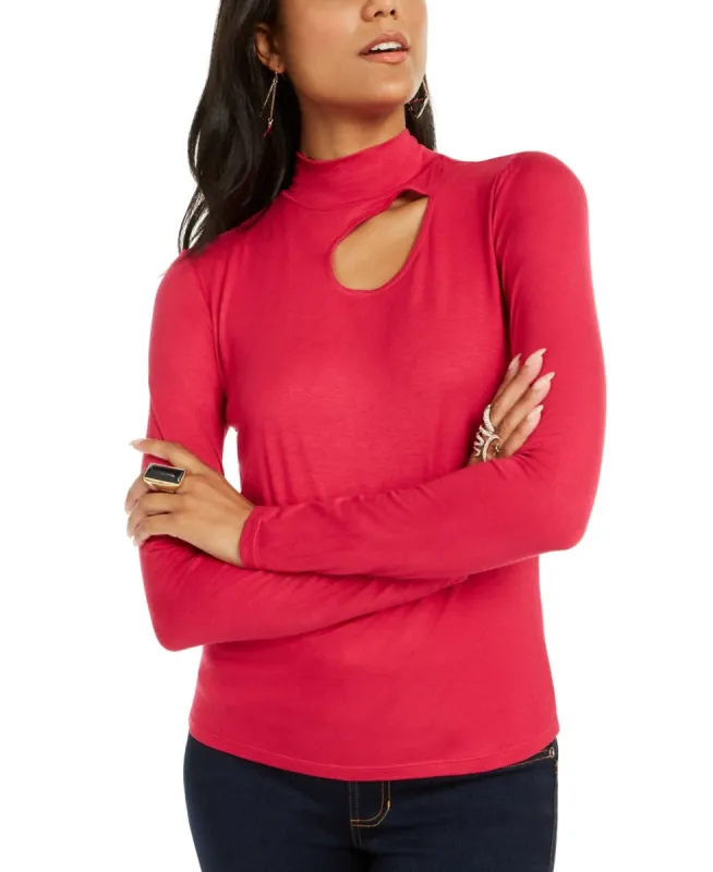 Thalia Sodi Women's Cutout Mock Neck Top Red Size X-Large sold by Ruumur