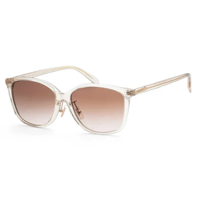 Coach Women's Fashion 57mm Transparent Fawn Sunglasses sold by Ruumur