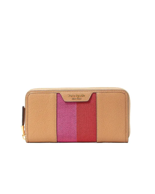 Kate Spade Racing Stripe Zip-around Continental Wallet sold by Ruumur