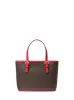 Michael Kors Women's Dark Sangria Jet Set Travel Extra-Small Logo Top-Zip Tote Bag sold by Ruumur