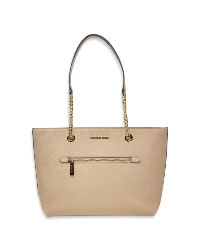 Michael Kors Jet Set Medium Pebbled Leather Chain Tote Bag sold by Ruumur