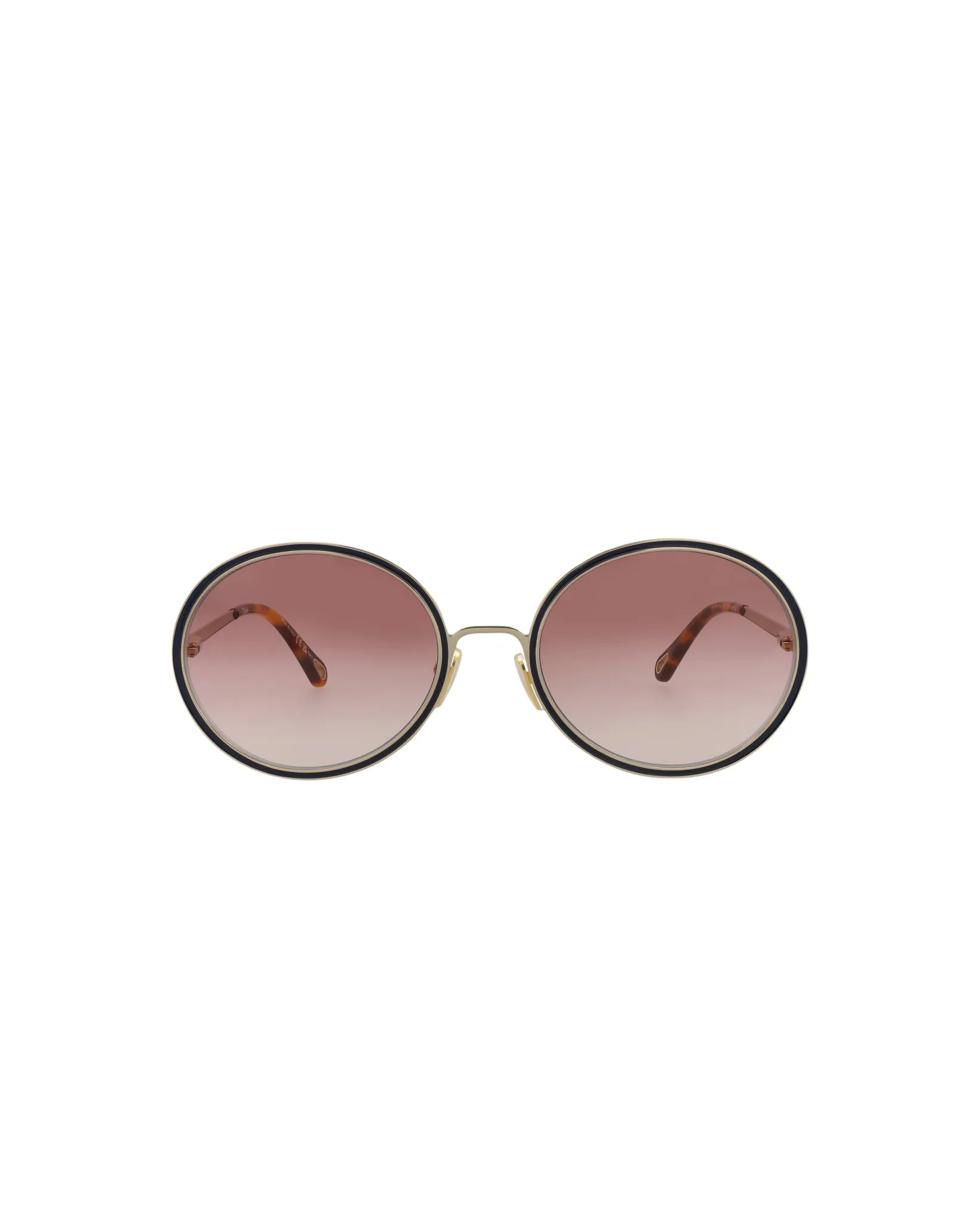 Chloe Round-Frame Metal Sunglasses, Style # CH0100S-30012459003 sold by Ruumur