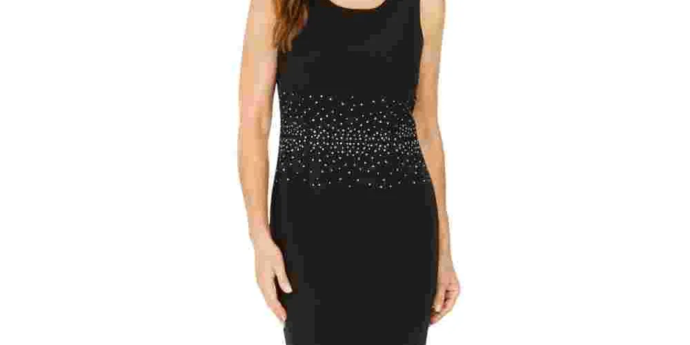 Kasper Women's Jeweled Stud Sheath Dress Black Size 6 Petite sold by Ruumur product image thumbnail 2