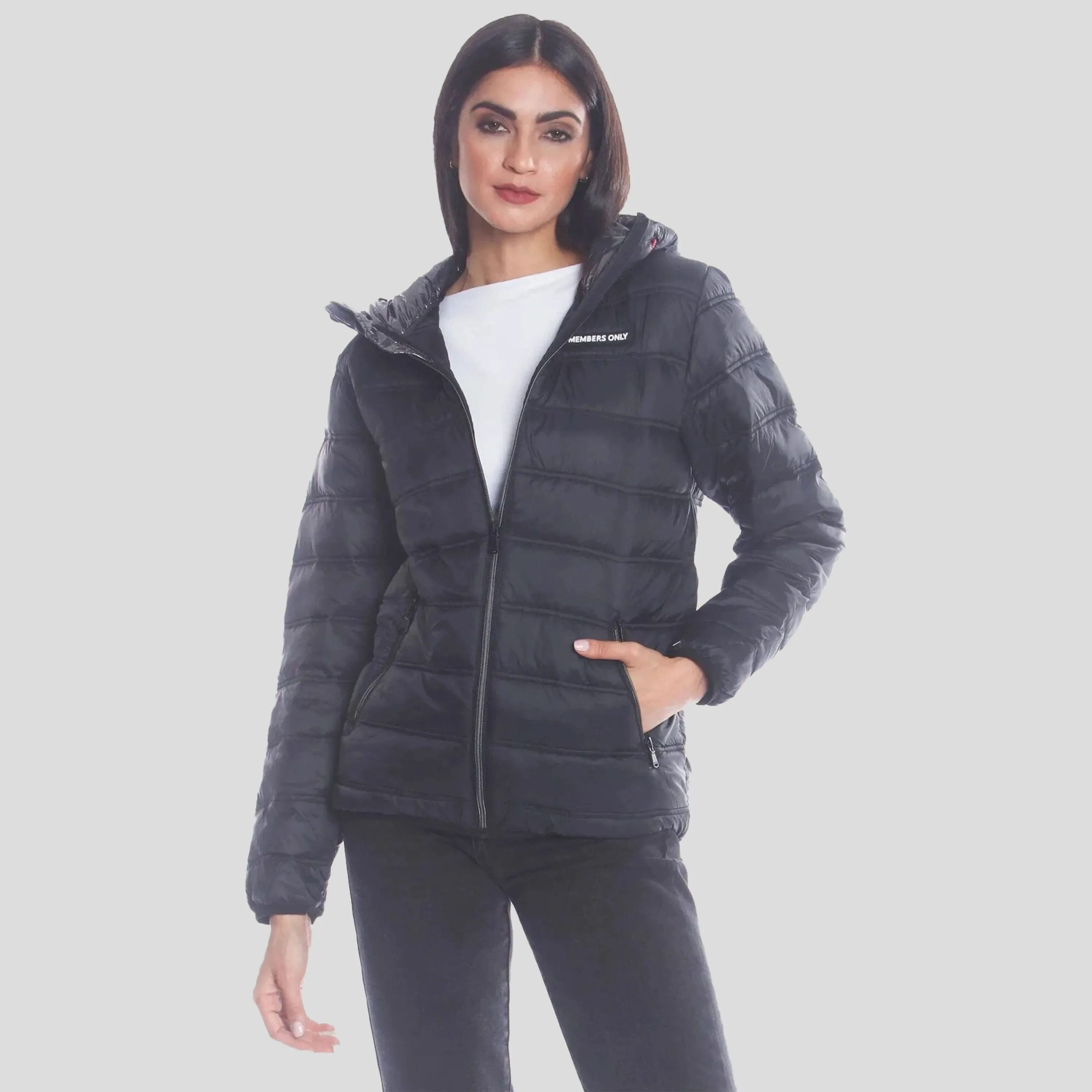 Members Only Women's Solid Packable Oversized Jacket sold by Ruumur product image thumbnail 5