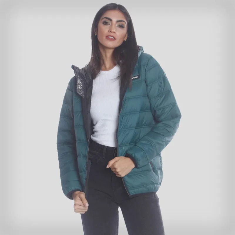 Members Only Women's Solid Packable Oversized Jacket sold by Ruumur