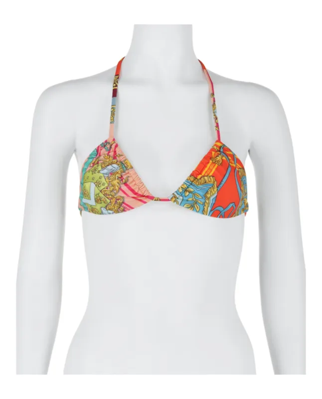Versace Royal Rebellion Triangle Bikini Top sold by Ruumur