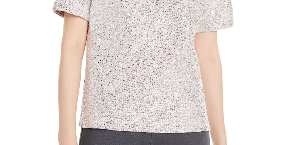 Monteau Women's Sparkle Top White Size PM sold by Ruumur product image thumbnail 3