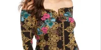 Thalia Sodi Women's Sweetheart Neck Printed Top Black Size X-Small sold by Ruumur
