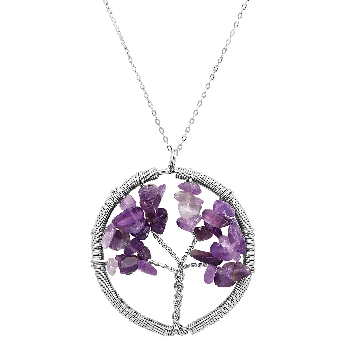 SteelTime Women's Brass Black Agate Tree Of Life Necklace With Brown Velvet sold by Ruumur product image thumbnail 5