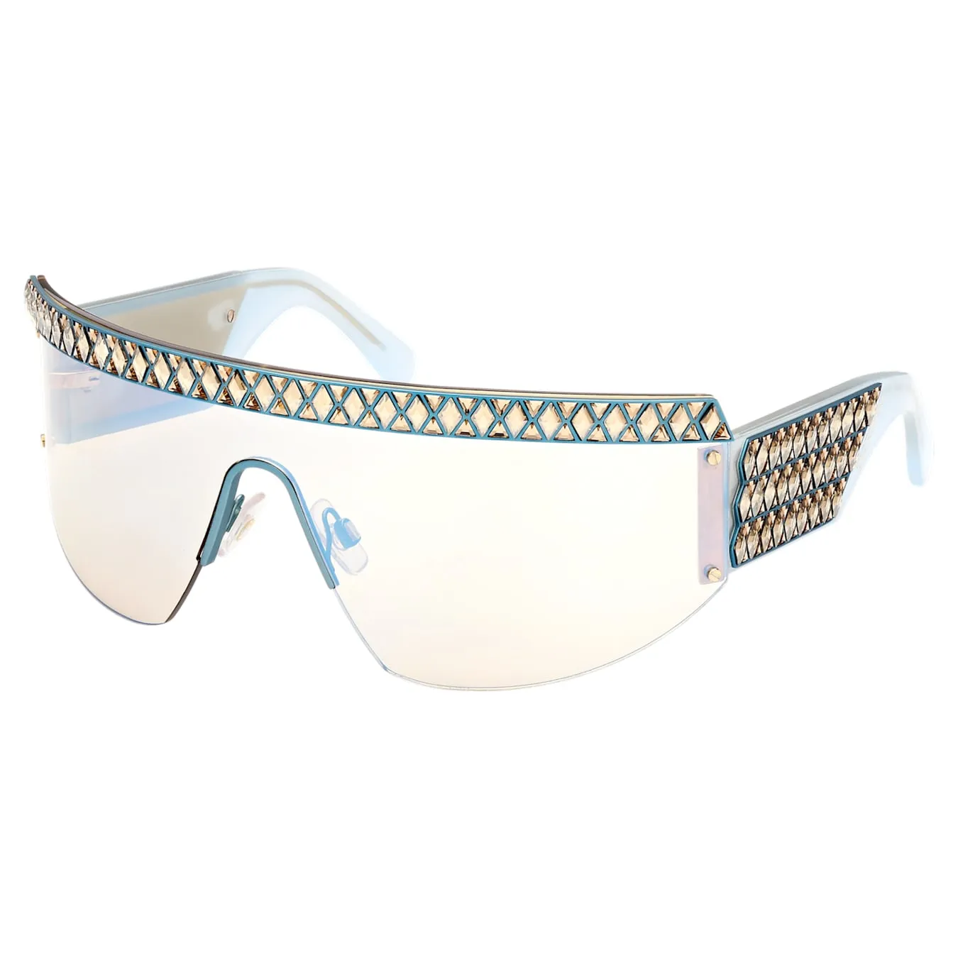 Swarovski Women's Mask 99mm Blue Sunglasses 5634749 sold by Ruumur