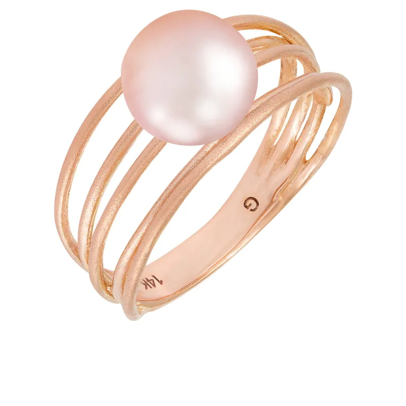 Splendid Pearls 14K Rose Gold Pearl Ring sold by Ruumur