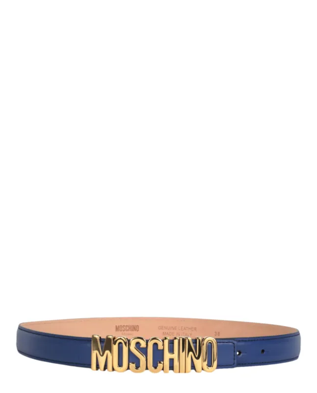 Moschino Leather Logo Belt sold by Ruumur