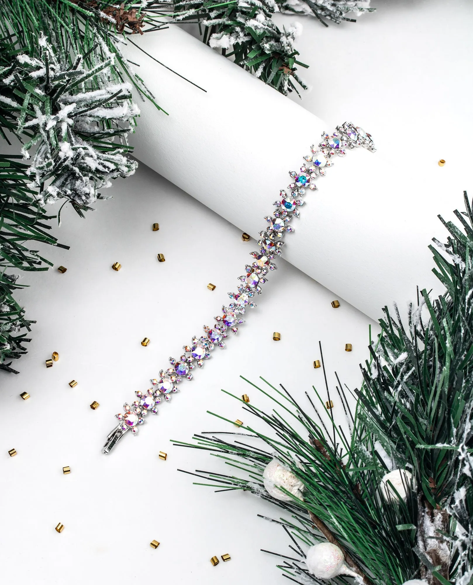 Aurora Borealis Swarovski Crystal Floral Bracelet sold by Ruumur product image thumbnail 2