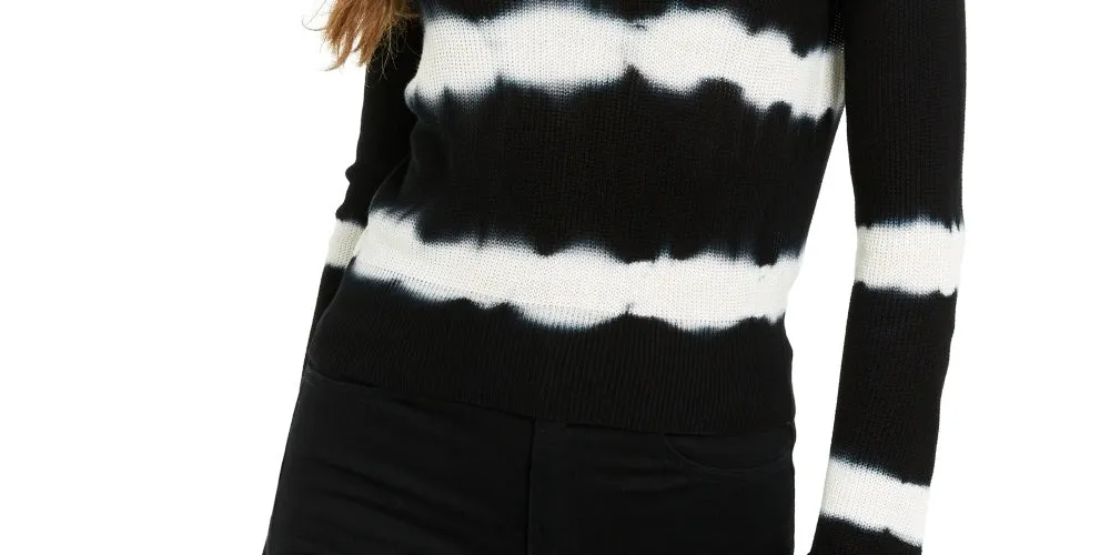 Crave Fame Junior's Tie Dyed Crew Neck Sweater Black Size Medium sold by Ruumur product image thumbnail 3