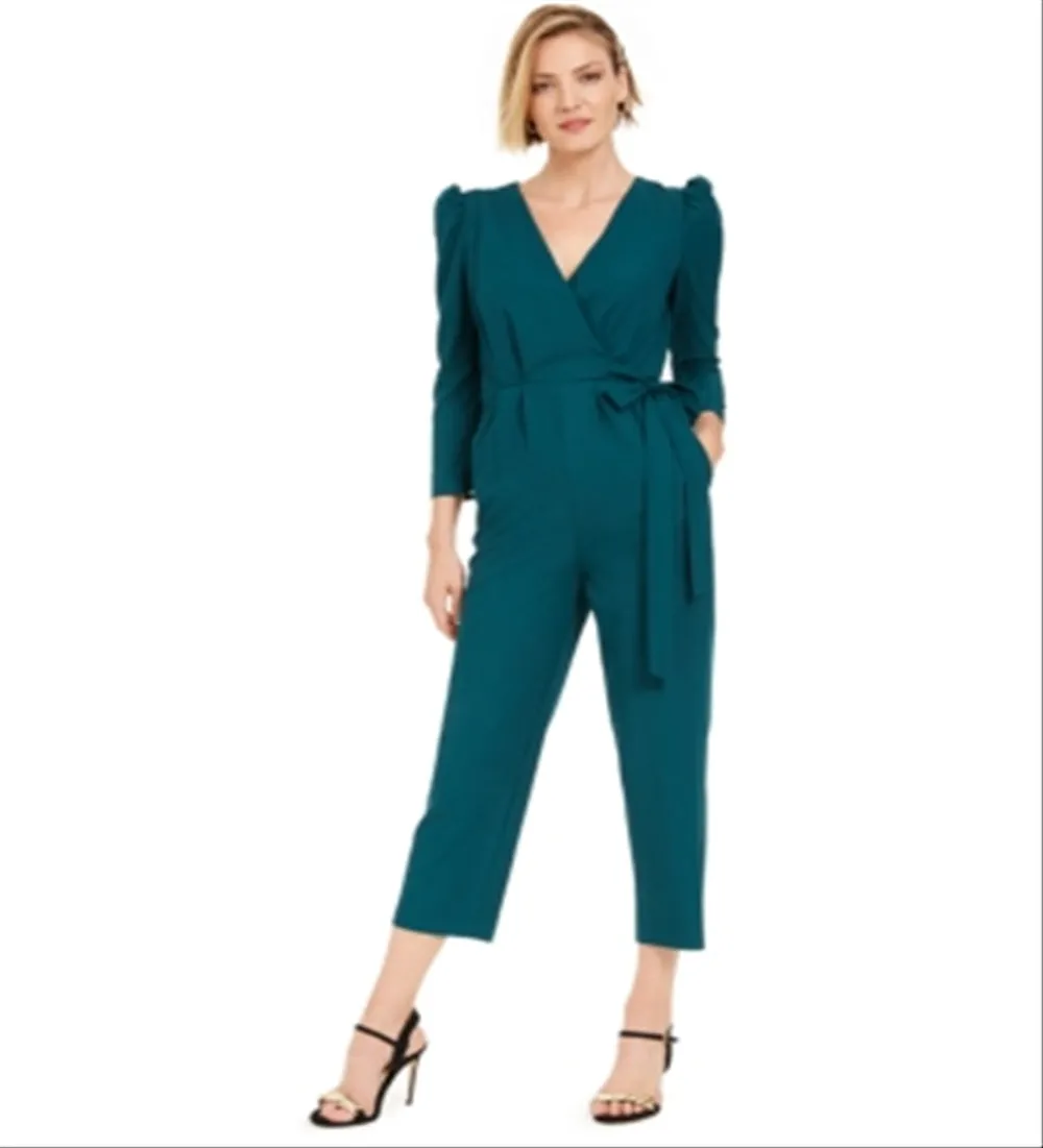 Julia Jordan Women's Puff Shoulder Jumpsuit Green Size 14 sold by Ruumur
