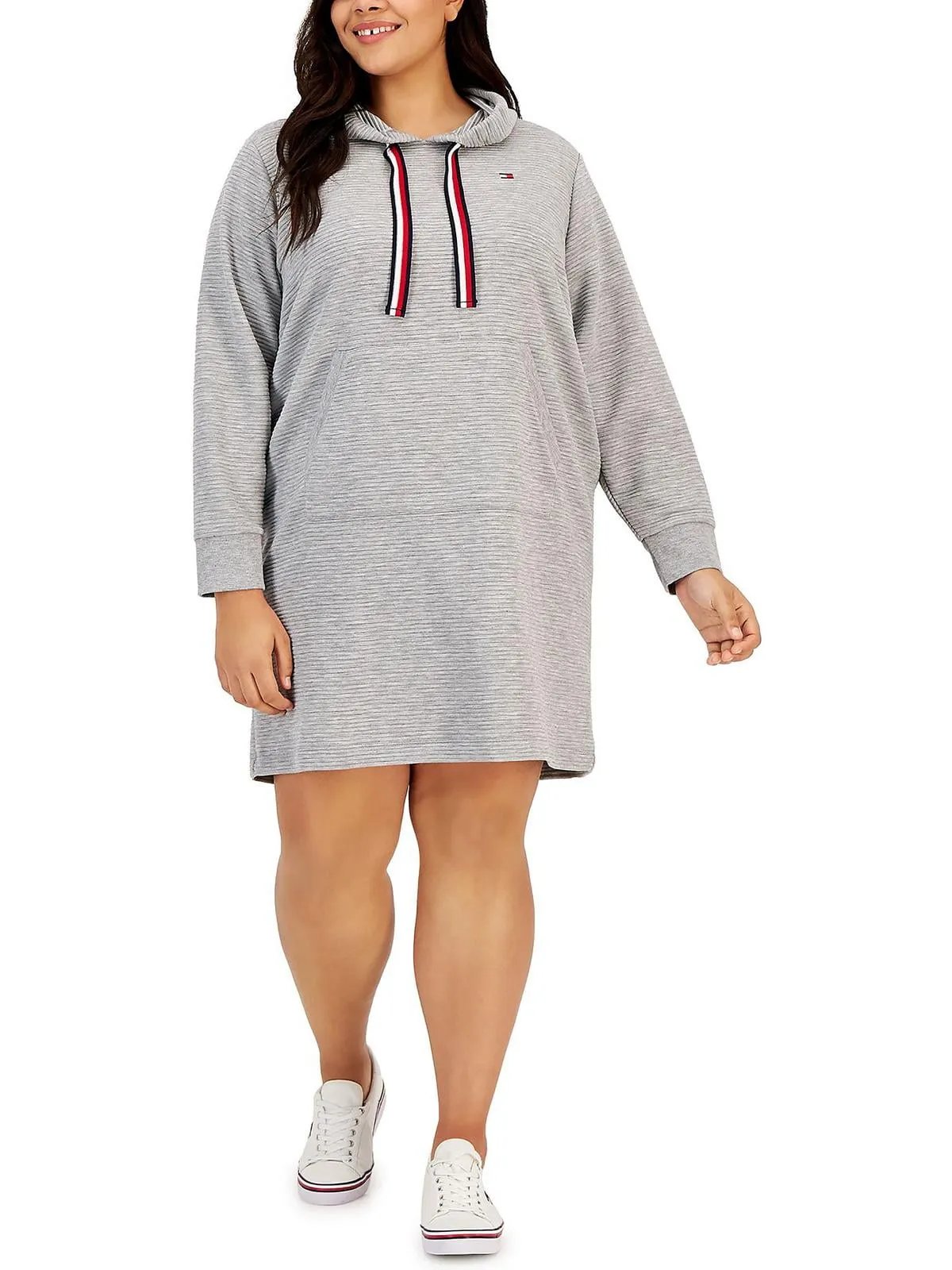 Tommy Hilfiger Women's Ottoman Hoodie Dress Gray Size 2X sold by Ruumur
