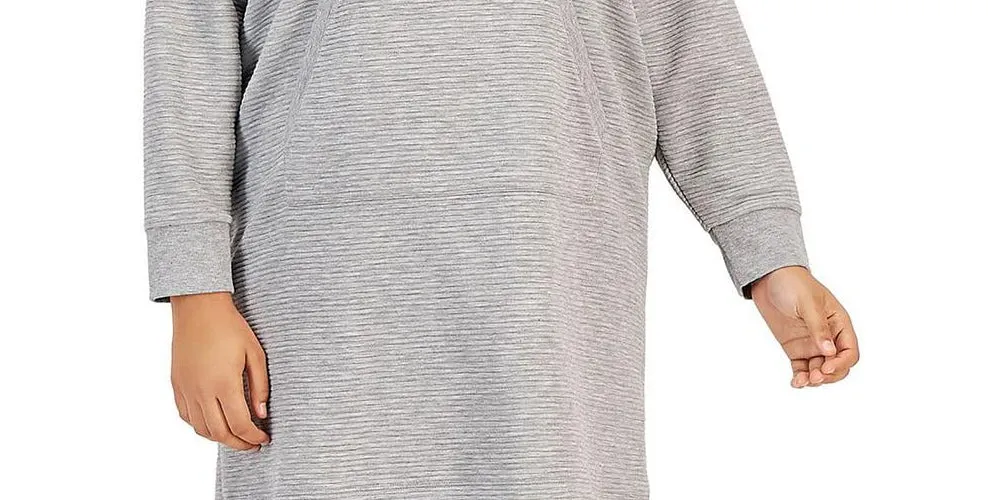 Tommy Hilfiger Women's Ottoman Hoodie Dress Gray Size 2X sold by Ruumur product image thumbnail 3