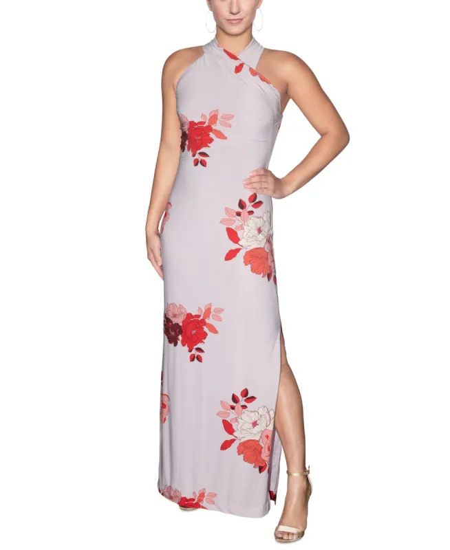 Rachel Roy Women's Crisscross Halter Maxi Dress Purple Size Medium sold by Ruumur