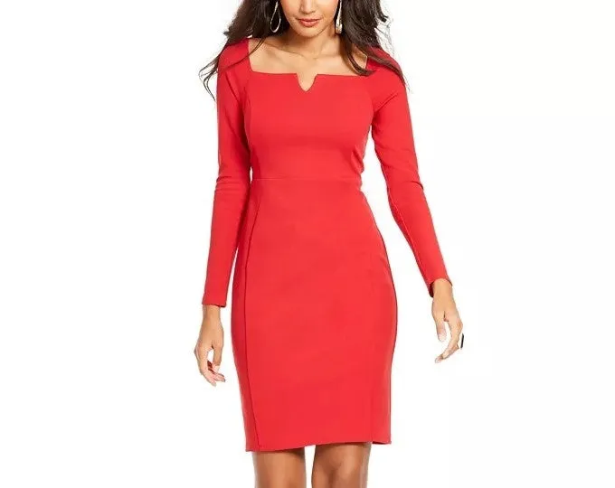 Thalia Sodi Women's Notched-Neck Sheath Dress Bright Red Size X-Large sold by Ruumur product image thumbnail 3