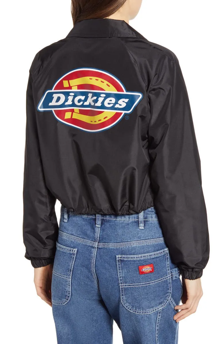 Dickies Women's Logo Crop Windbreaker Jacket Black Size X-Large sold by Ruumur product image thumbnail 2