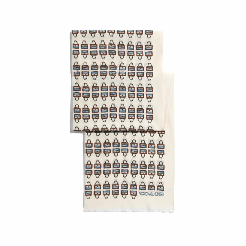 Coach Archival Print Silk Oblong Scarf sold by Ruumur