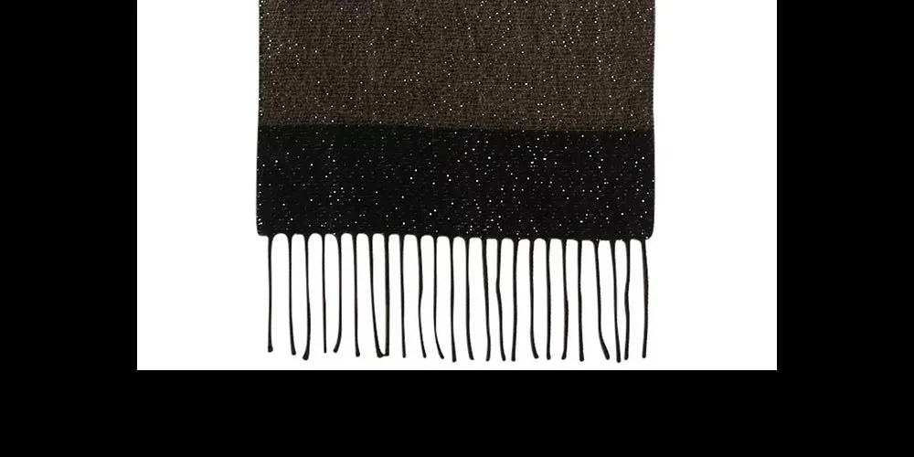 Steve Madden Women's Lurex Striped Muffler Scarf Black One Size sold by Ruumur product image thumbnail 3