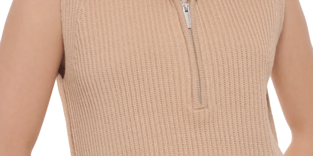 Calvin Klein Jeans Women's Ribbed Sleeveless Top Beige Size X-Small sold by Ruumur product image thumbnail 3