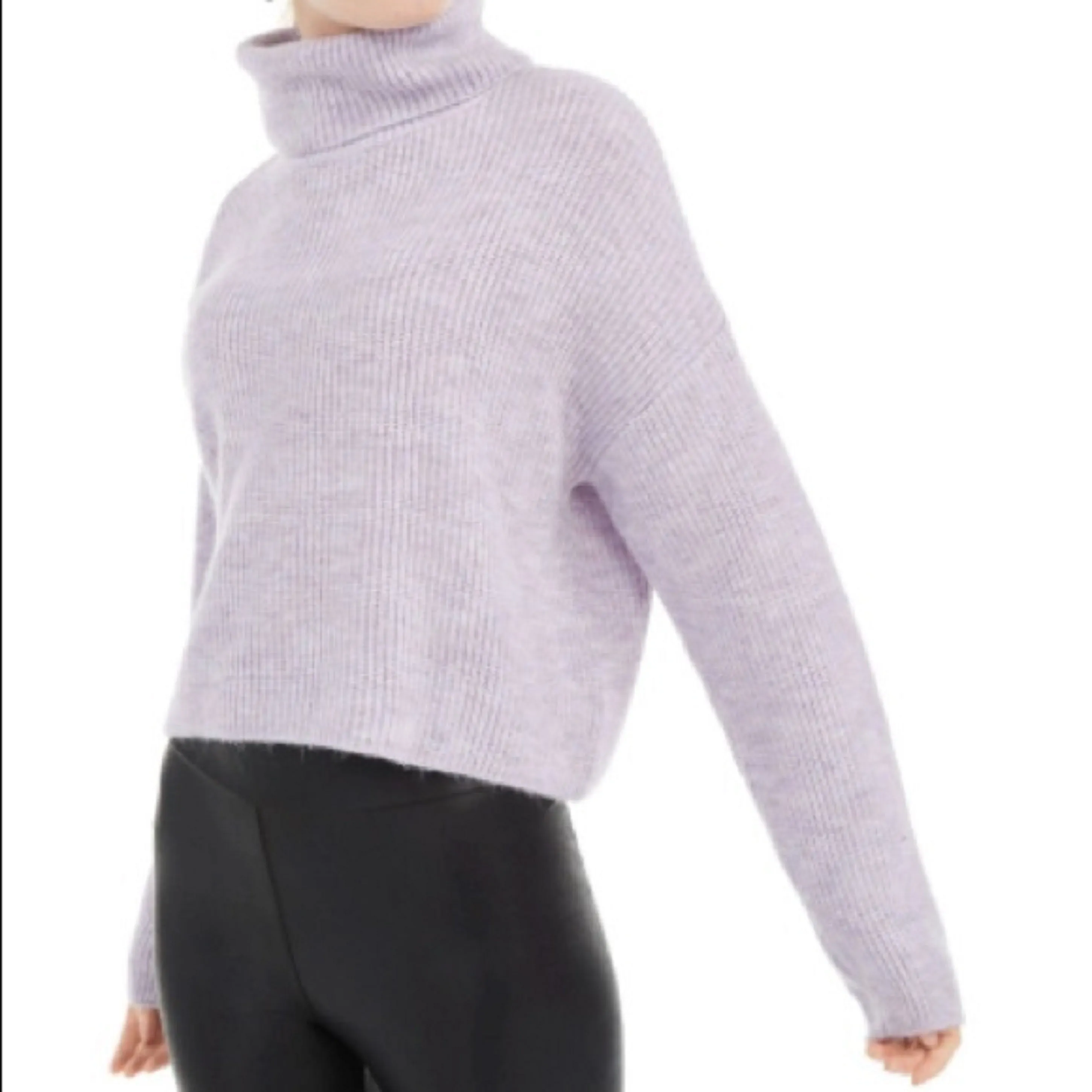 Sun + Moon Women's Boxy Turtleneck Sweater Purple Size Extra Large sold by Ruumur