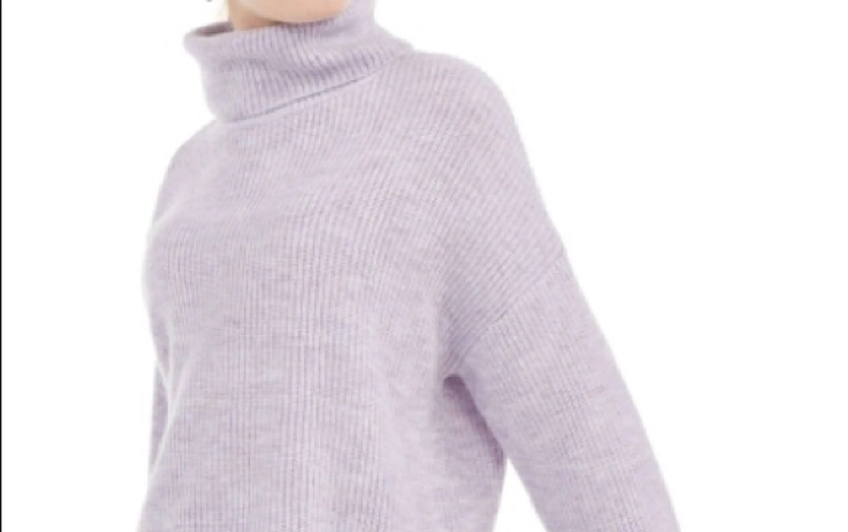 Sun + Moon Women's Boxy Turtleneck Sweater Purple Size Extra Large sold by Ruumur product image thumbnail 2