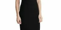 Ralph Lauren Women's Black Embellished Sleeveless Asymmetrical Neckline Below The Knee Body Con Cocktail Dress Black Size 8 sold by Ruumur