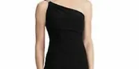 Ralph Lauren Women's Black Embellished Sleeveless Asymmetrical Neckline Below The Knee Body Con Cocktail Dress Black Size 8 sold by Ruumur