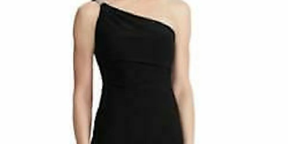 Ralph Lauren Women's Black Embellished Sleeveless Asymmetrical Neckline Below The Knee Body Con Cocktail Dress Black Size 8 sold by Ruumur product image thumbnail 2