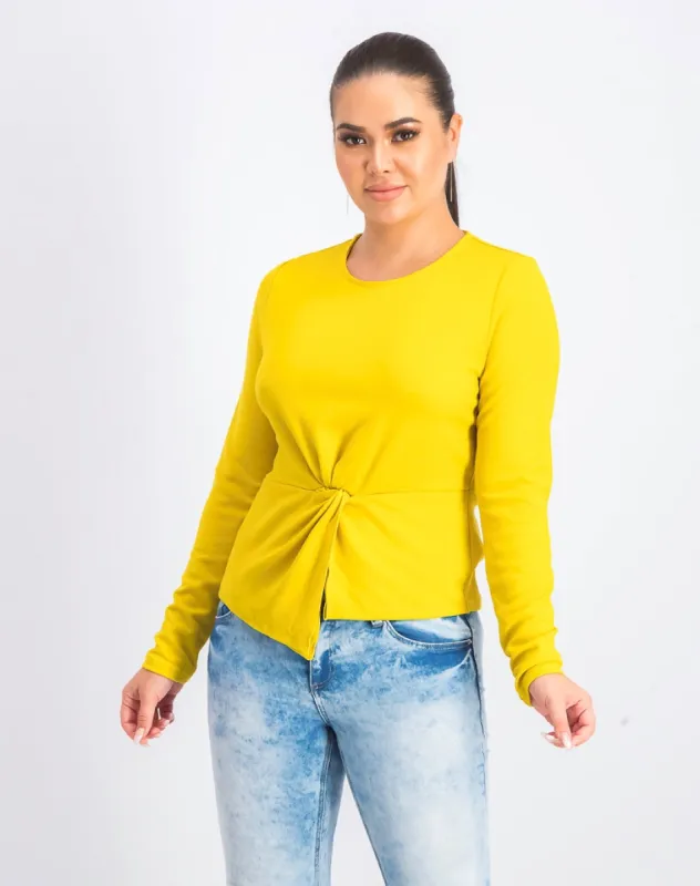 Rachel Roy Women's Val Knot Front Top Medium Yellow Size Extra Small sold by Ruumur