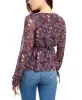 Q & A Women's Ruffle V Neck Blouse Purple Size Large sold by Ruumur