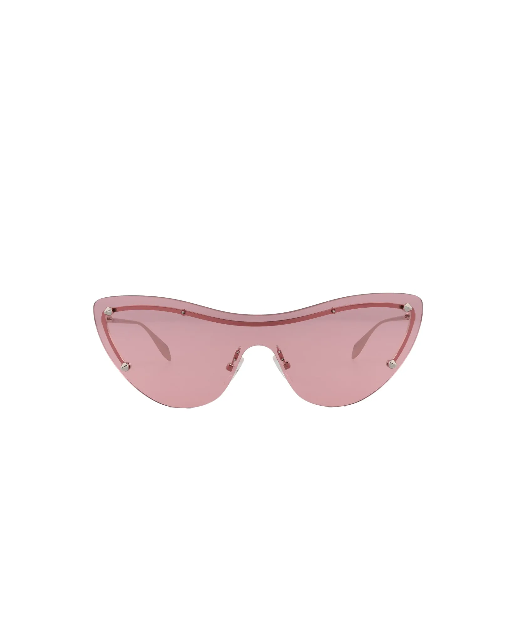 Alexander McQueen Cat Eye-Frame Metal Sunglasses, Style # AM0413S-30014342003 sold by Ruumur